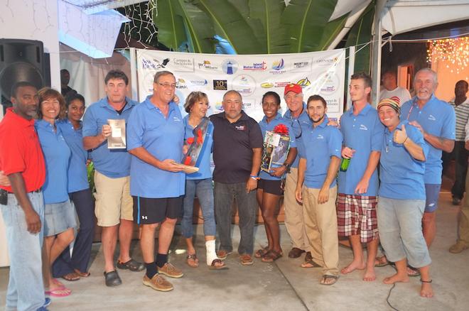 Jaguar collects best performing yacht trophy - Island Water World Grenada Sailing Week 2014 © Grenada Sailing Week/Derek Pickell